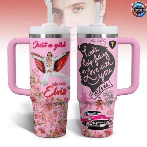 Elvis Presley Pink Flower Stanley Tumbler Cup