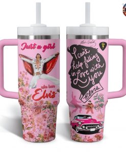 Elvis Presley Pink Flower Stanley Tumbler Cup