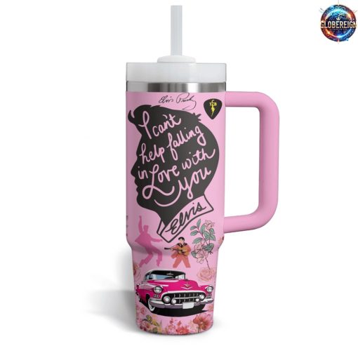 Elvis Presley Pink Flower Stanley Tumbler Cup