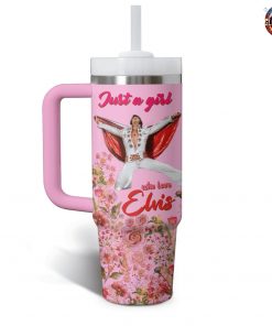 Elvis Presley Pink Flower Stanley Tumbler Cup