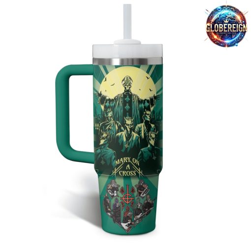 Ghost Mary On Cross Stanley Tumbler Cup 40oz