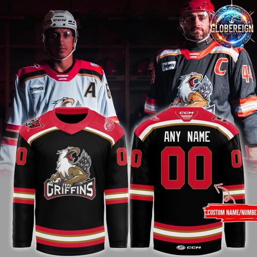 Grand Rapids Griffins CCM Quicklite 2024 Black Hockey Jersey