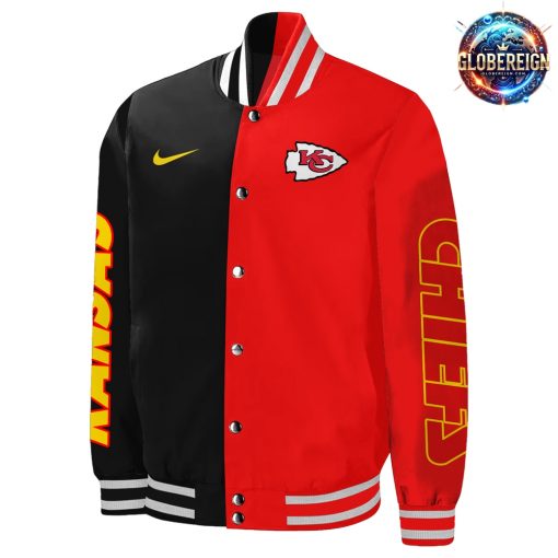 Kansas City Chiefs Black Red Varsity Jacket