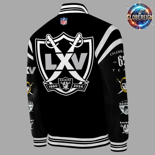 Las Vegas Raiders 65th Anniversary Baseball Jacket