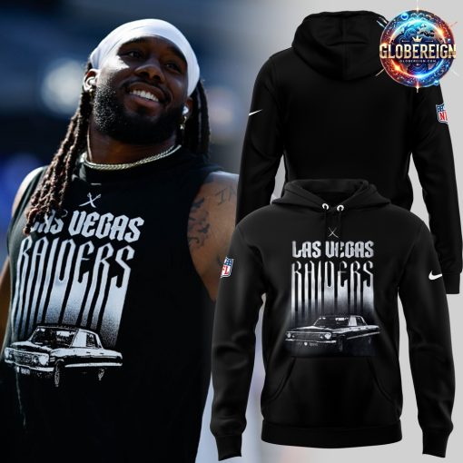 Las Vegas Raiders Vintage Car Graphic Hoodie