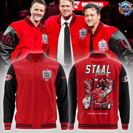 Limited Carolina Hurricanes Eric Staal Hall of Fame Baseball Jacket