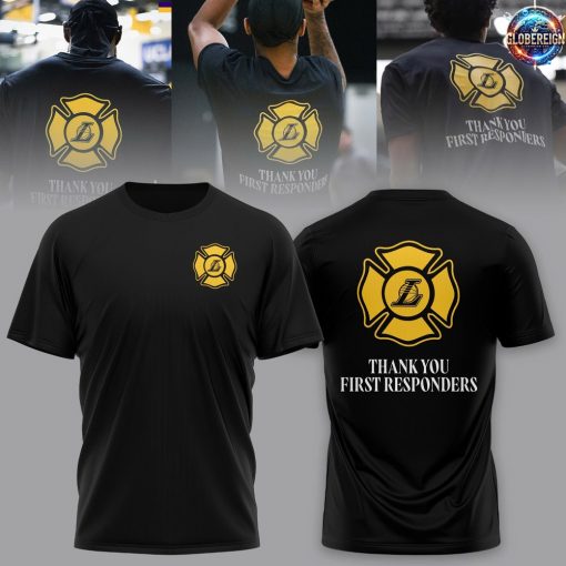 Limited Edition Los Angeles Lakers Thank You First Responders T-Shirt