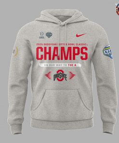 Limited Edition Ohio State Buckeyes Champions Cotton Bowl Grey Hoodie