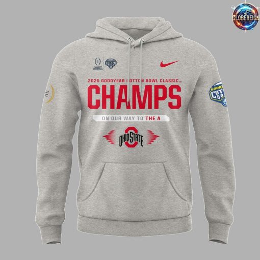 Limited Edition Ohio State Buckeyes Champions Cotton Bowl Grey Hoodie