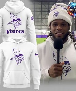 Minnesota Vikings Football NFL White Hoodie