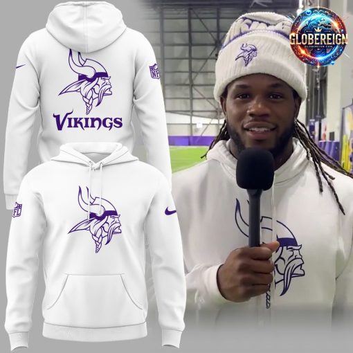 Minnesota Vikings Football NFL White Hoodie