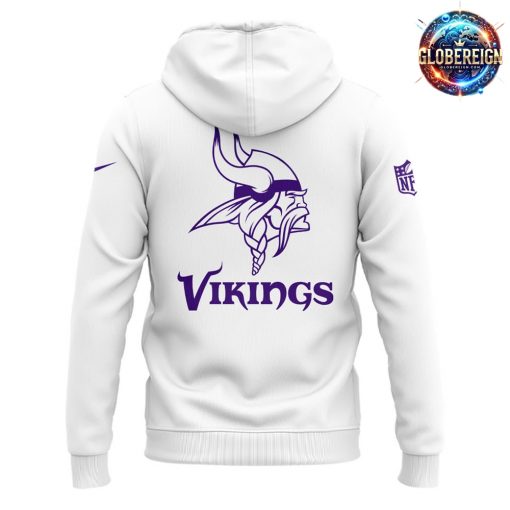 Minnesota Vikings Football NFL White Hoodie