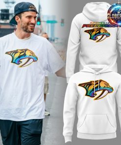 Nashville Predators Pride Parade 2024 White Hoodie