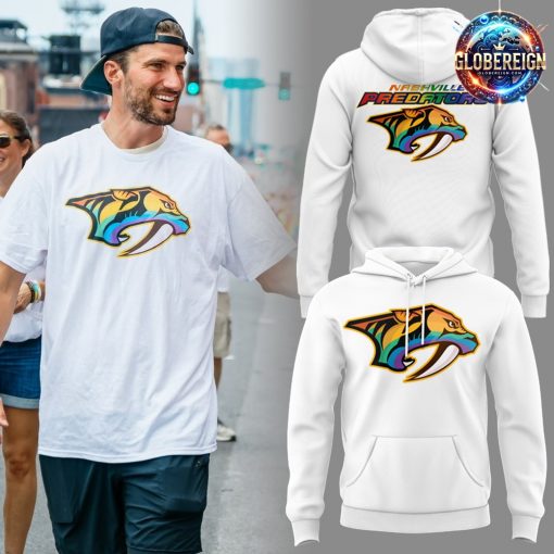 Nashville Predators Pride Parade 2024 White Hoodie