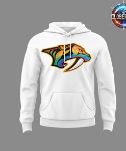 Nashville Predators Pride Parade 2024 White Hoodie