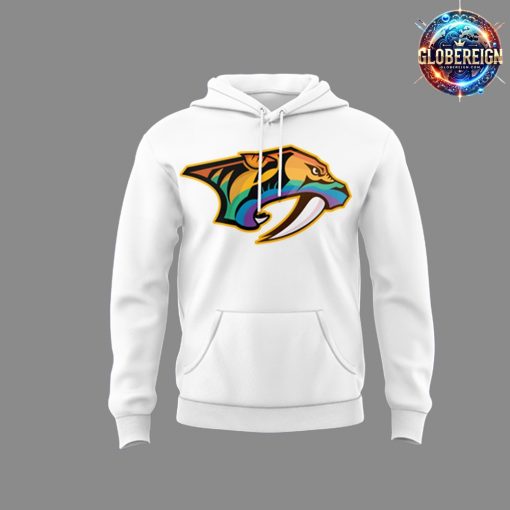 Nashville Predators Pride Parade 2024 White Hoodie