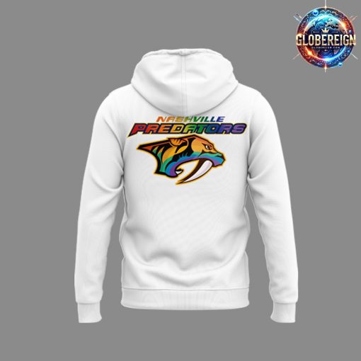 Nashville Predators Pride Parade 2024 White Hoodie