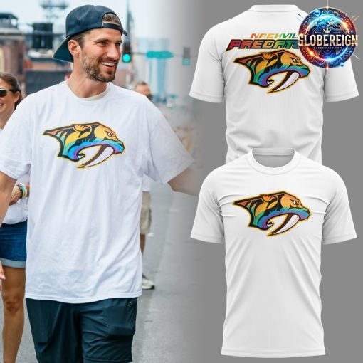 Nashville Predators Pride Parade 2024 White T-Shirt