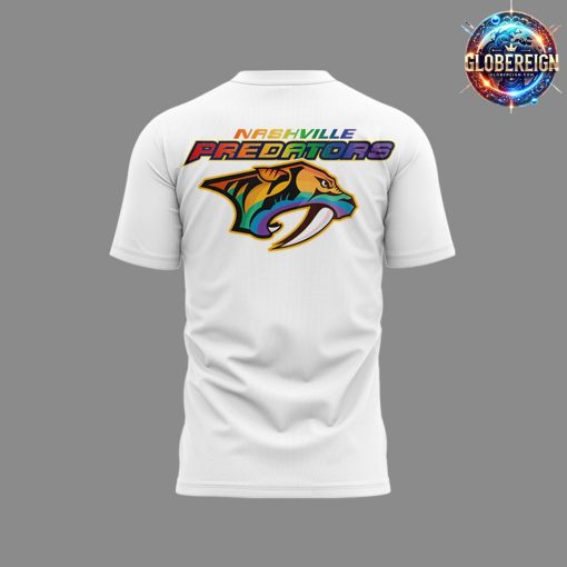 Nashville Predators Pride Parade 2024 White T-Shirt