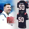 New England Patriots Coach Mike Vrabel Navy Football Jersey