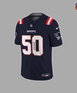 New England Patriots Coach Mike Vrabel Navy Football Jersey