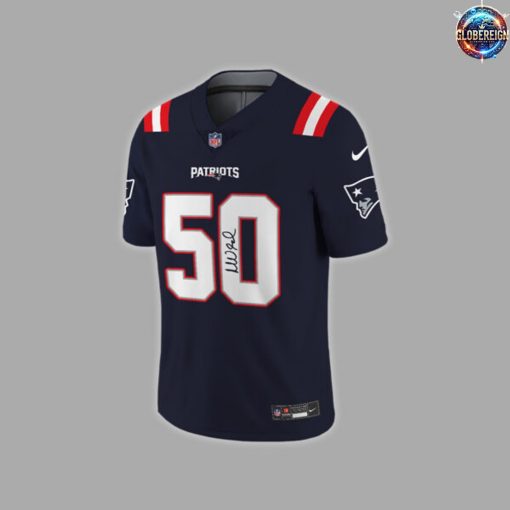 New England Patriots Coach Mike Vrabel Navy Football Jersey