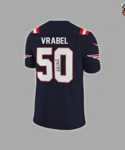 New England Patriots Coach Mike Vrabel Navy Football Jersey