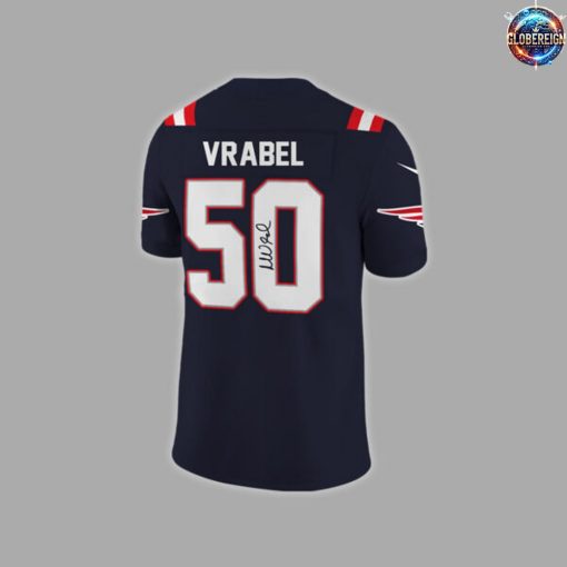 New England Patriots Coach Mike Vrabel Navy Football Jersey