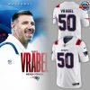 New England Patriots Coach Mike Vrabel Navy Football Jersey