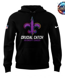 New Orleans Saints NFL Crucial Catch 2024 Black Hoodie