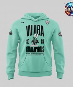 New York Liberty WNBA Finals Champions 2024 Mint Green Hoodie