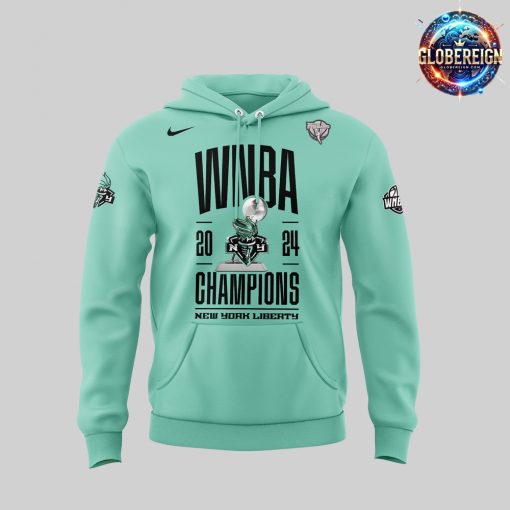 New York Liberty WNBA Finals Champions 2024 Mint Green Hoodie