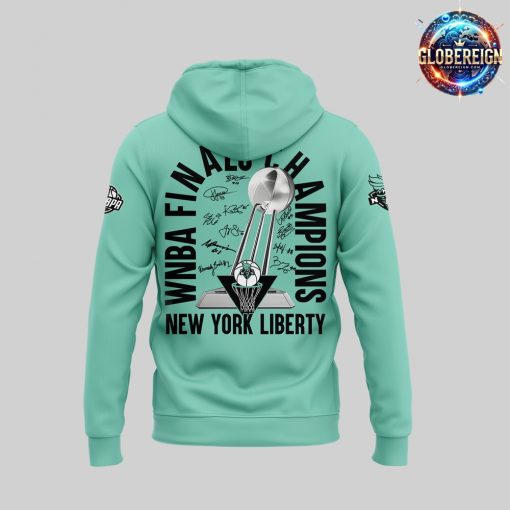 New York Liberty WNBA Finals Champions 2024 Mint Green Hoodie