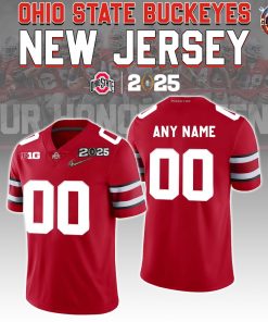 Ohio State Buckeyes 2025 Custom Limited Edition Red Football Jersey