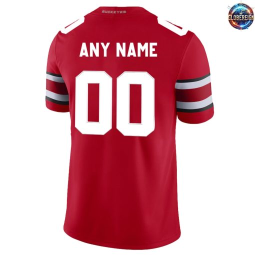 Ohio State Buckeyes 2025 Custom Limited Edition Red Football Jersey