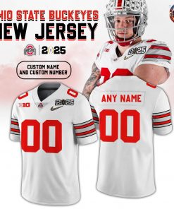 Ohio State Buckeyes 2025 Custom Limited Edition White Football Jersey