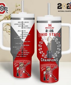 Ohio State Buckeyes Champions 2025 Limited Edition Stanley Tumbler Cup