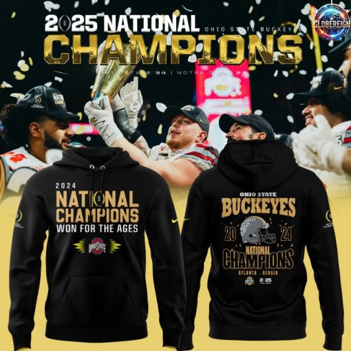 Ohio State Buckeyes College Football Playoff 2024 National Champions Black Hoodie