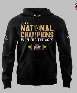 Ohio State Buckeyes College Football Playoff 2024 National Champions Black Hoodie