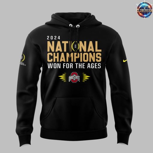 Ohio State Buckeyes College Football Playoff 2024 National Champions Black Hoodie