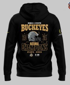 Ohio State Buckeyes College Football Playoff 2024 National Champions Black Hoodie 3