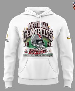 Ohio State Buckeyes College Football Playoff 2024 National Champions White Hoodie