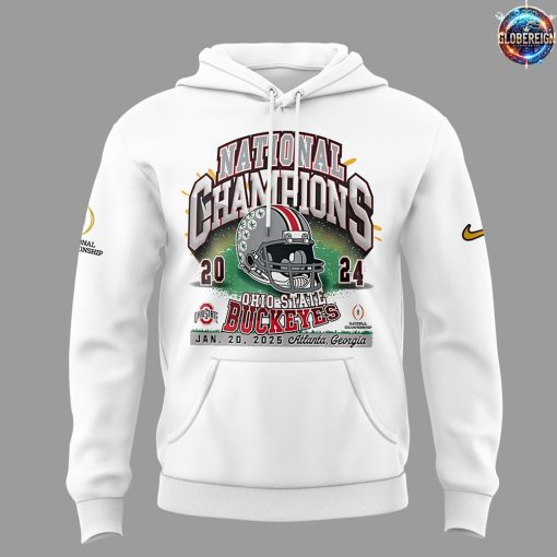 Ohio State Buckeyes College Football Playoff 2024 National Champions White Hoodie