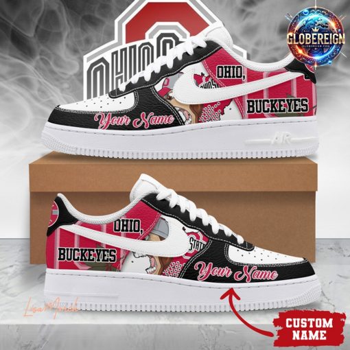 Ohio State Buckeyes Custom Name Nike Air Force 1