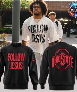 Ohio State Buckeyes Follow Jesus 2024 Black Sweatshirt