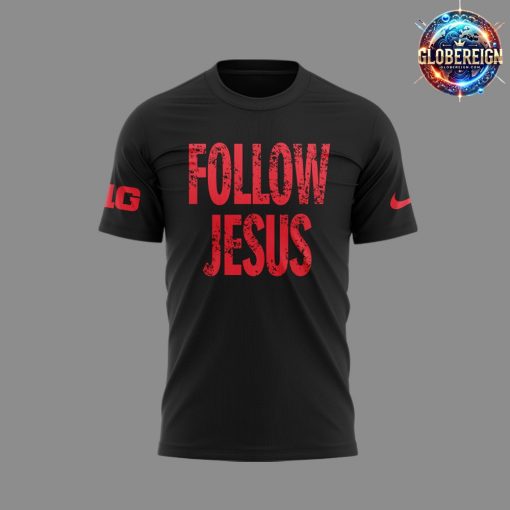 Ohio State Buckeyes Follow Jesus 2024 Black T-Shirt