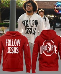 Ohio State Buckeyes Follow Jesus 2024 Red Hoodie