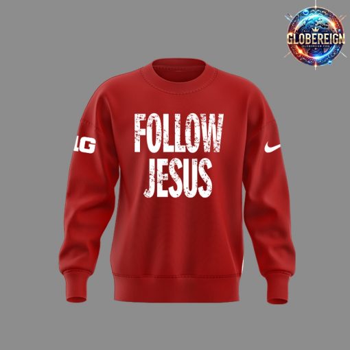 Ohio State Buckeyes Follow Jesus 2024 Red Sweatshirt