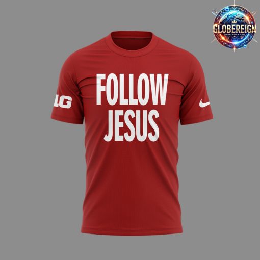 Ohio State Buckeyes Follow Jesus 2024 Red T-Shirt