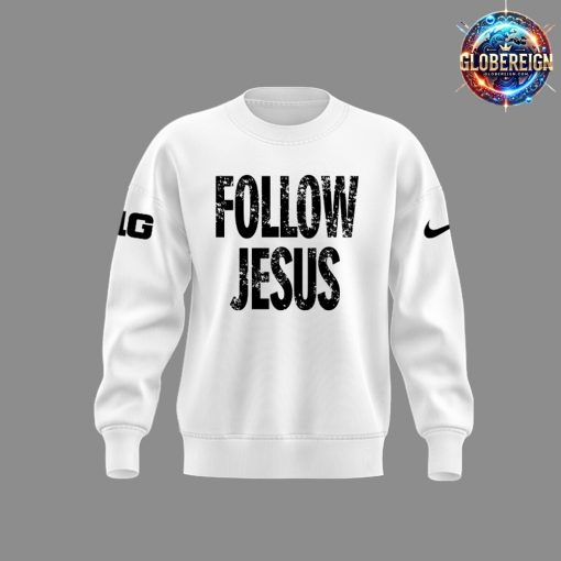 Ohio State Buckeyes Follow Jesus 2024 White Sweatshirt